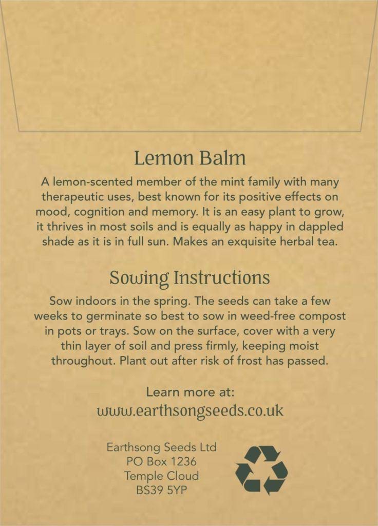 Lemon Balm Seed Pack