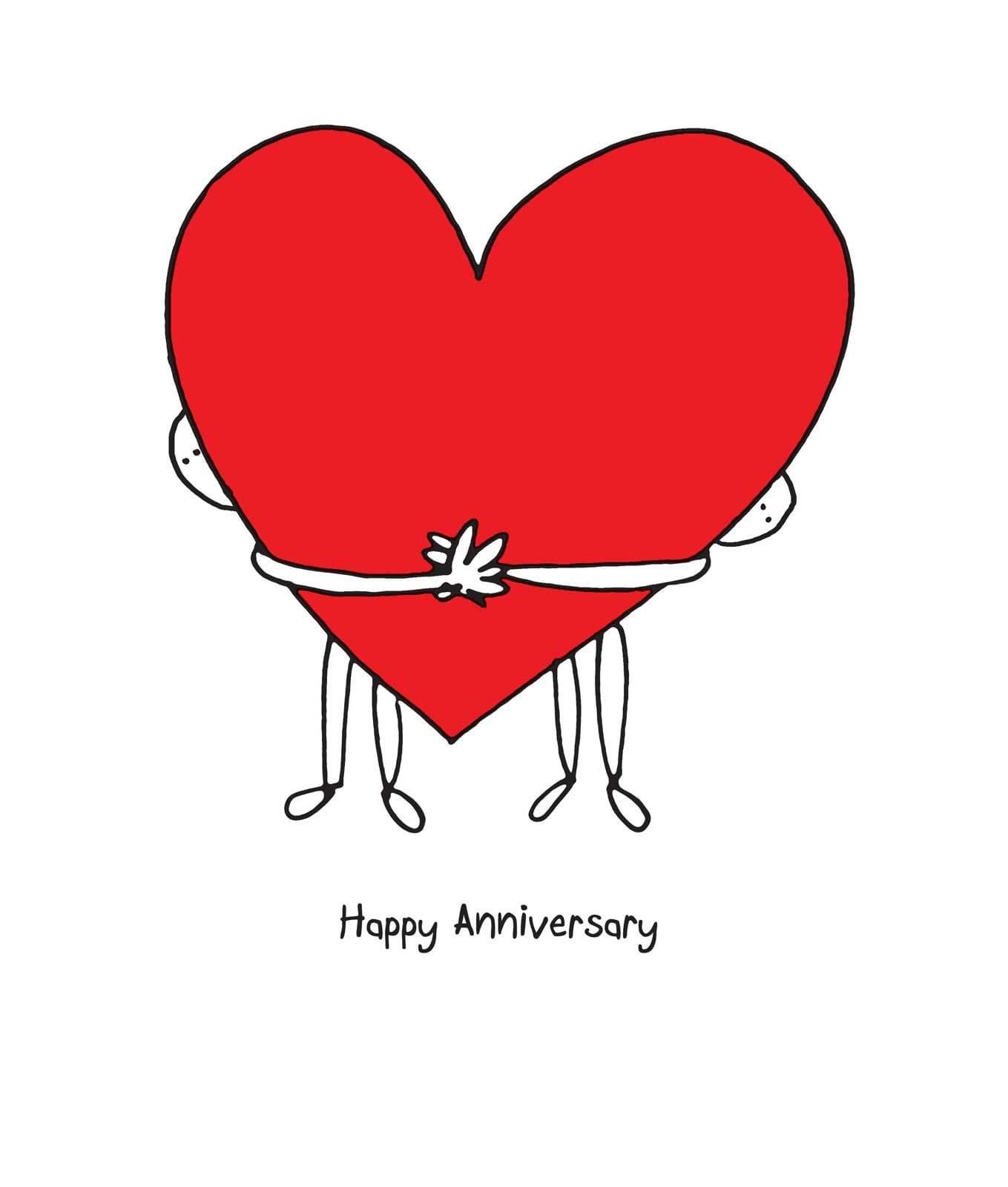 Love Heart Anniversary Card