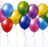 Colourful Balloons Greeting Card