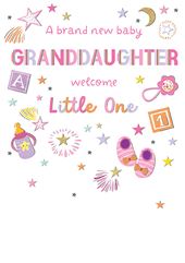 Welcome New Baby Granddaughter Card