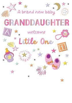 Welcome New Baby Granddaughter Card