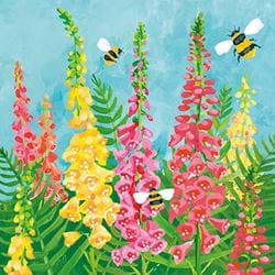 Foxgloves and Ferns Greeting Card