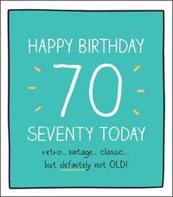 Retro Vintage Classic 70th Birthday Card