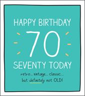 Retro Vintage Classic 70th Birthday Card