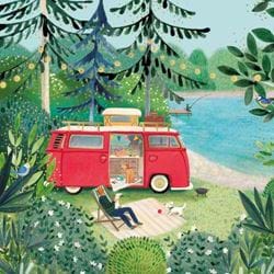 Lakeside Campervan Greeting Card