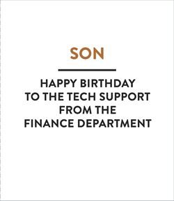Tech Support Son Birthday Card