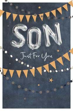 Just For You Son Birthday Card