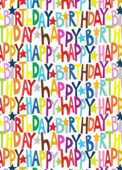Colourful Birthday Wrapping Paper