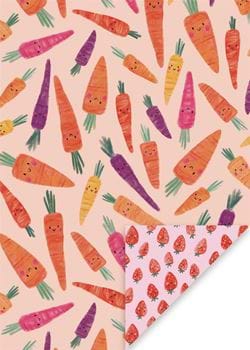 Cheeky Carrots Wrapping Paper