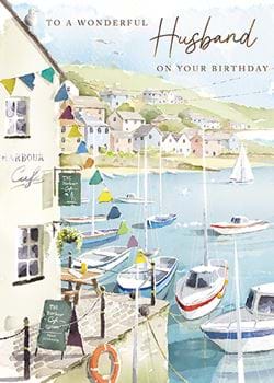 Harbour Husband Birthday Card