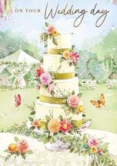 Beautiful Cake Wedding Card