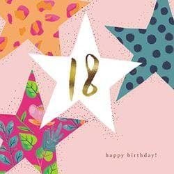 Stars 18th Birthday Card