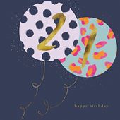 Balloons 21st Birthday Card