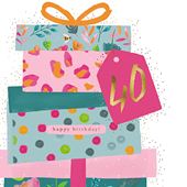 Presents 40th Birthday Card