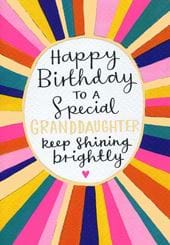 Special Granddaughter Birthday Card