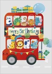 Party Bus Birthday Card