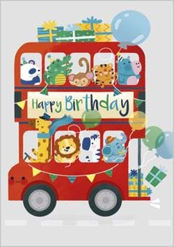 Party Bus Birthday Card