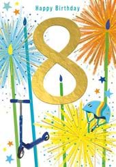 Scooter 8th Birthday Card