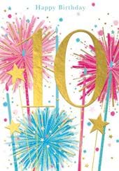 Sparkles 10th Birthday Card