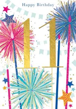 Sparkles 11th Birthday Card