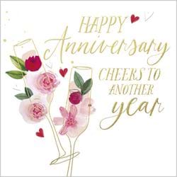 Cheers to Another Year Anniversary Card