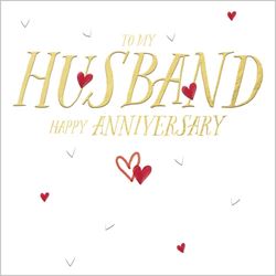 Hearts Husband Anniversary Card