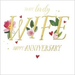 Lovely Wife Anniversary Card