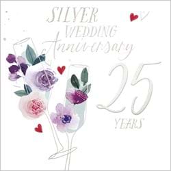 25 Years Silver Anniversary Card