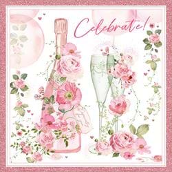 Pink Fizz Birthday Card
