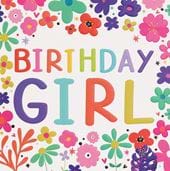 Floral Birthday Girl Card
