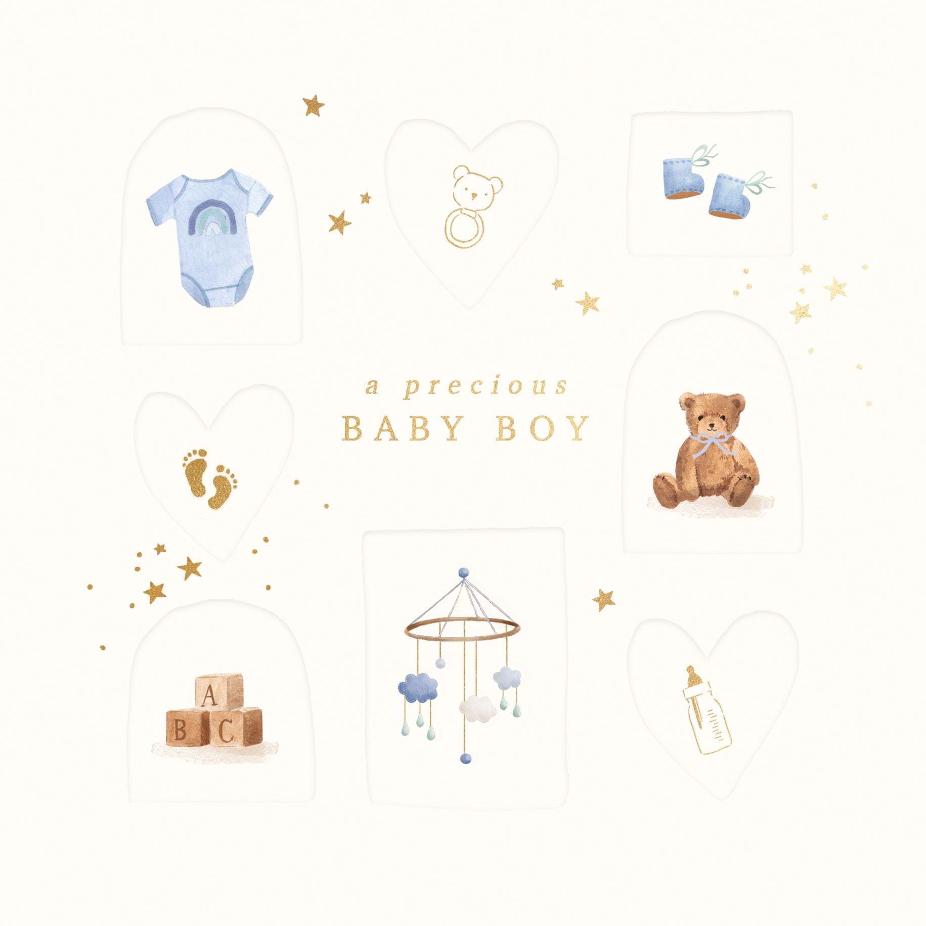 Precious New Baby Boy Card