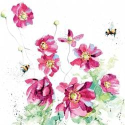 Japanese Anemones Greeting Card