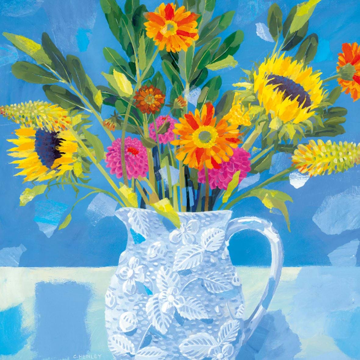 Bright Flowers Greeting Card