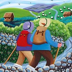Always to the Hills Greeting Card