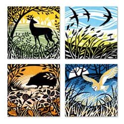 Wildlife Notecards - Pack of 8 with 4 designs