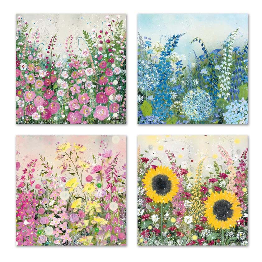 Flower Notecards - Pack of 8 with 4 designs