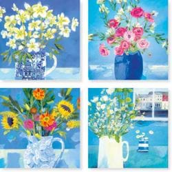 Jar Flowers Notecards - Pack of 8 with 4 designs