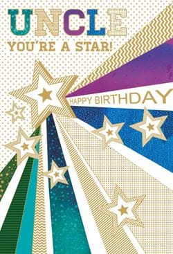 You're a Star Uncle Birthday Card