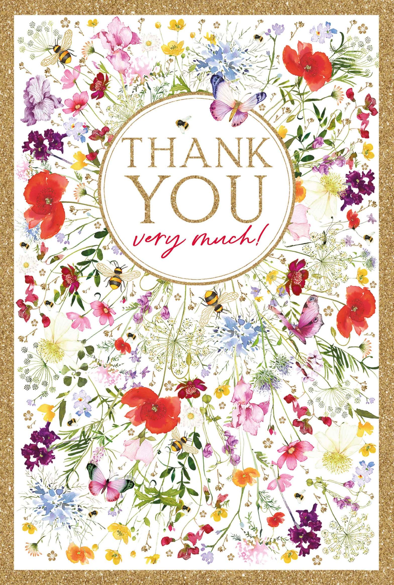 Meadow Flowers Thank you Card