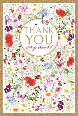 Meadow Flowers Thank you Card