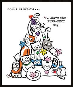 The Purr-fect Day Birthday card
