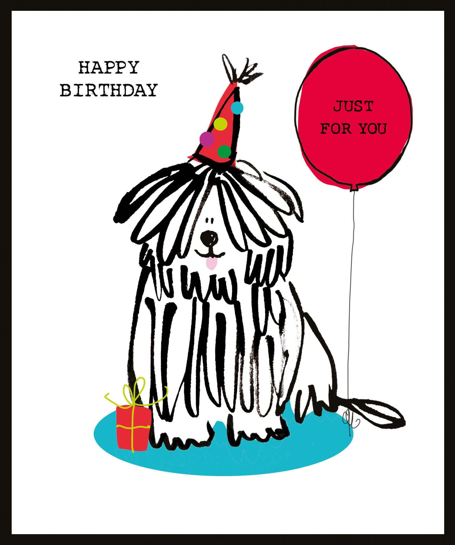 Shaggy Dog Birthday Card