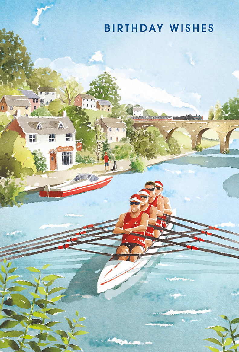 Rowing Birthday Card