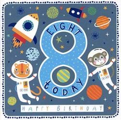 Space 8th Birthday Card