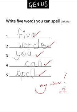 Five Words You Can Spell Birthday Card