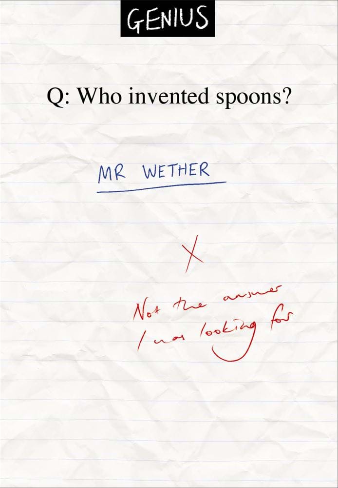 Who Invented Spoons Birthday Card