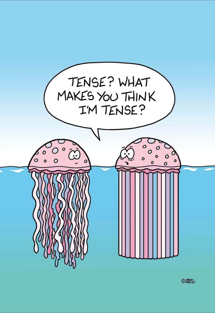 Tense Jellyfish Birthday Card