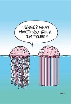 Tense Jellyfish Birthday Card