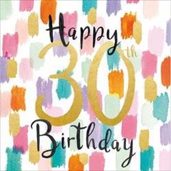 Colourful 30th Birthday Card