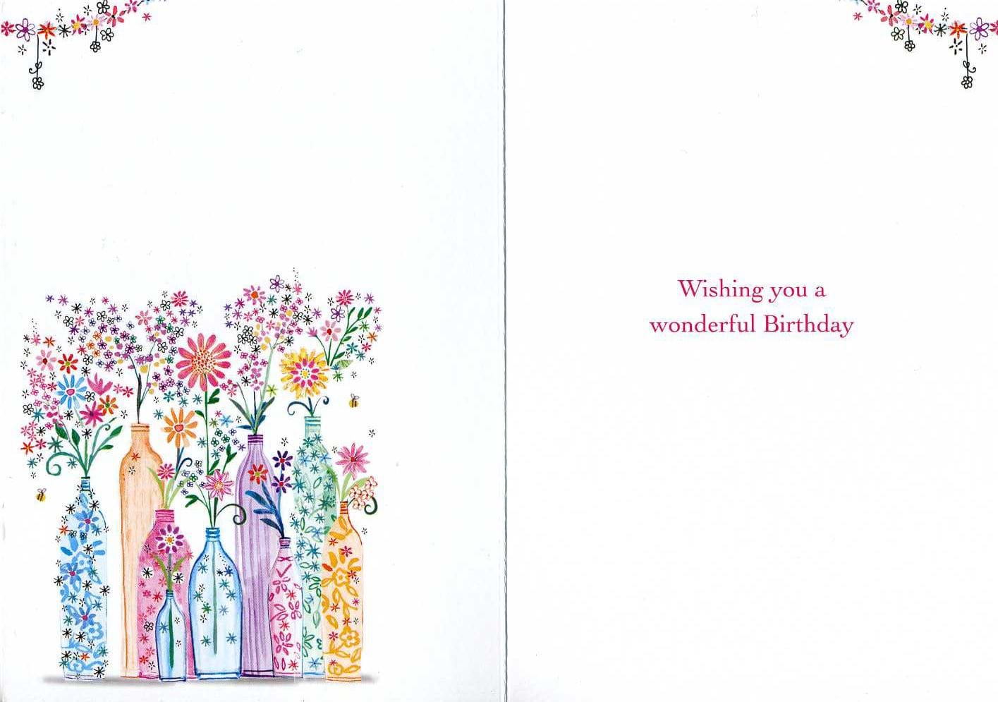 Flower Jars Birthday Card